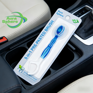 Brosse à dents perlée 5-en-1 personnalisable (saveur et logo) - Extrait végétal, certifiée CE/FDA, vente en gros usine - Product Image 1