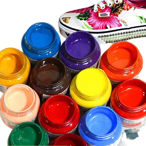 <span class=keywords><strong>Marie</strong></span>'s Set <span class=keywords><strong>de</strong></span> 50ml <span class=keywords><strong>de</strong></span> peinture sur tissu acrylique imperméable à l'eau pour vêtements et chaussures Toile Papier <span class=keywords><strong>de</strong></span> verre DIY - Product Image 3