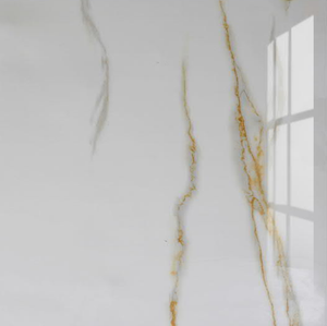 Adesivo Murale in PET PVC Effetto Marmo Dorato Naturale Extra Spesso 2,6mm, Impermeabile e Ignifugo, Autoadesivo per Decorazione Hotel e Villa - Product Image 2