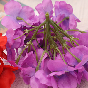 <b>Artificial</b> <b>Hydrangea</b> Flower Heads Silk High Simulation Wedding Decorations 10cm Reusable Home Props - Product Image 3