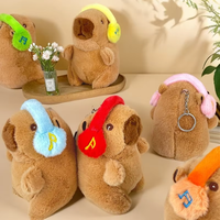 Peluche Capybara Mignonne avec Capuche et Ailes, Poupée de Simulation, Petite Taille, Animaux en Peluche, Jouet Doux Anime, Fête d'Anniversaire