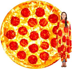 Coperta Pizza Double Face, Divertente Coperta a Tema Cibo Realistico, Plaid per Bambini e Adulti - Product Image 1