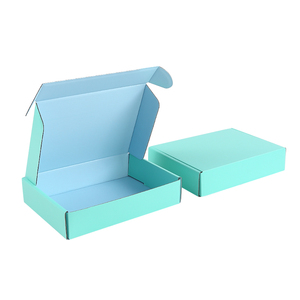 Wholesale Hard Blue Cardboard Paper Mailing Apparel <strong>Box</strong> Portable Custom Logo Printed Corrugated Shipping <strong>Cosmetic</strong> <strong>Box</strong> - Product Image 1