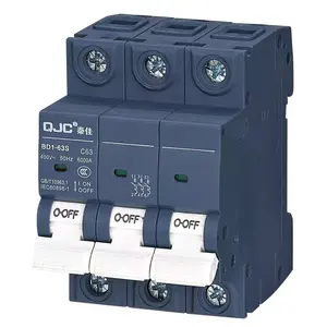 QJC Solar 3P MCB 63A 6KA AC 230V/415V DC can be customized Miniature Circuit Breaker mini circuit breaker