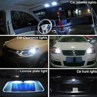 12V T10 W5W Auto-LED-Glühbirne Blinker 6SMD Superhell Weiß Blau Rot Auto-Innenraumbeleuchtung Leselampe Kennzeichenbeleuchtung