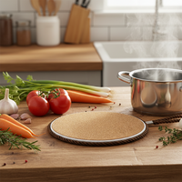 Sous-plat rond classique en céramique résistant à la chaleur, isolant thermique, pour table à manger