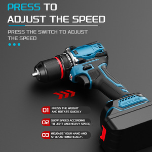 מקדחה חשמלית ידנית 21V קטנה מפלדה, בעלת מהירות משתנה, מברגת אימפקט אלחוטית עם סוללת ליתיום, מפתח ברגים אלחוטי - Product Image 5