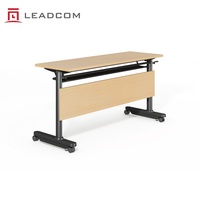 Table de réunion pliable et empilable LEADCOM LS-4-2, mobile, modulaire, pour salle de classe, conférence, séminaire, avec roulettes