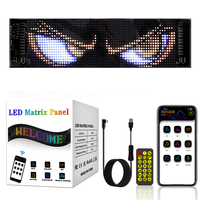 Panneau LED flexible pour voiture, affichage pour camion, yeux de démon, affichage LED pour vitre arrière de voiture, panneau matriciel LED programmable pour la publicité