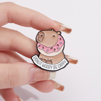 Cartoon-Capybara-förmiger Metall-Pin, Individuell Gestaltete Kreative Personalisierte Niedliche Kawaii-Anstecknadel, Großhandel, Hergestellt in Guangdong