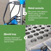 Machine à cornets de glace automatique, manuelle et semi-automatique, pour la fabrication de cornets de glace ronds, de gaufrettes, de biscuits glacés et de mini cornets de sucre, fabriquée en Chine.