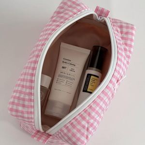 Pochette de voyage matelassée en coton écologique, réutilisable, légère, recyclable, personnalisable, pour femme, avec fermeture éclair - Product Image 6
