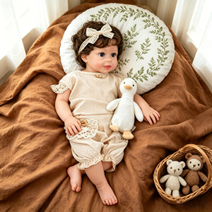 Poupée Bébé Fille 20 Pouces à Veines Visibles en Silicone Plein, Kit de Poupée <span class=keywords><strong>Reborn</strong></span> avec Peinture 3D de la Peau, Nouveau-né et Tout-petit – Meilleure Vente - Product Image 2