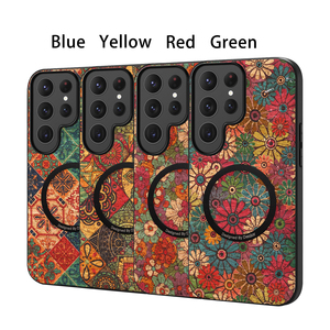 Funda Magnética para Teléfono con <span class=keywords><strong>Carga</strong></span> Inalámbrica, Diseño Floral, de Corcho Natural Impreso, Compatible con <span class=keywords><strong>Samsung</strong></span> Serie S26 S25 S24 S23 S22 - Product Image 6