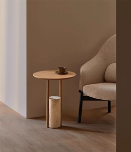 Tavolino da Caffè Moderno in Stile Italiano con Base in Travertino per Appartamenti e Uffici - Product Image 6