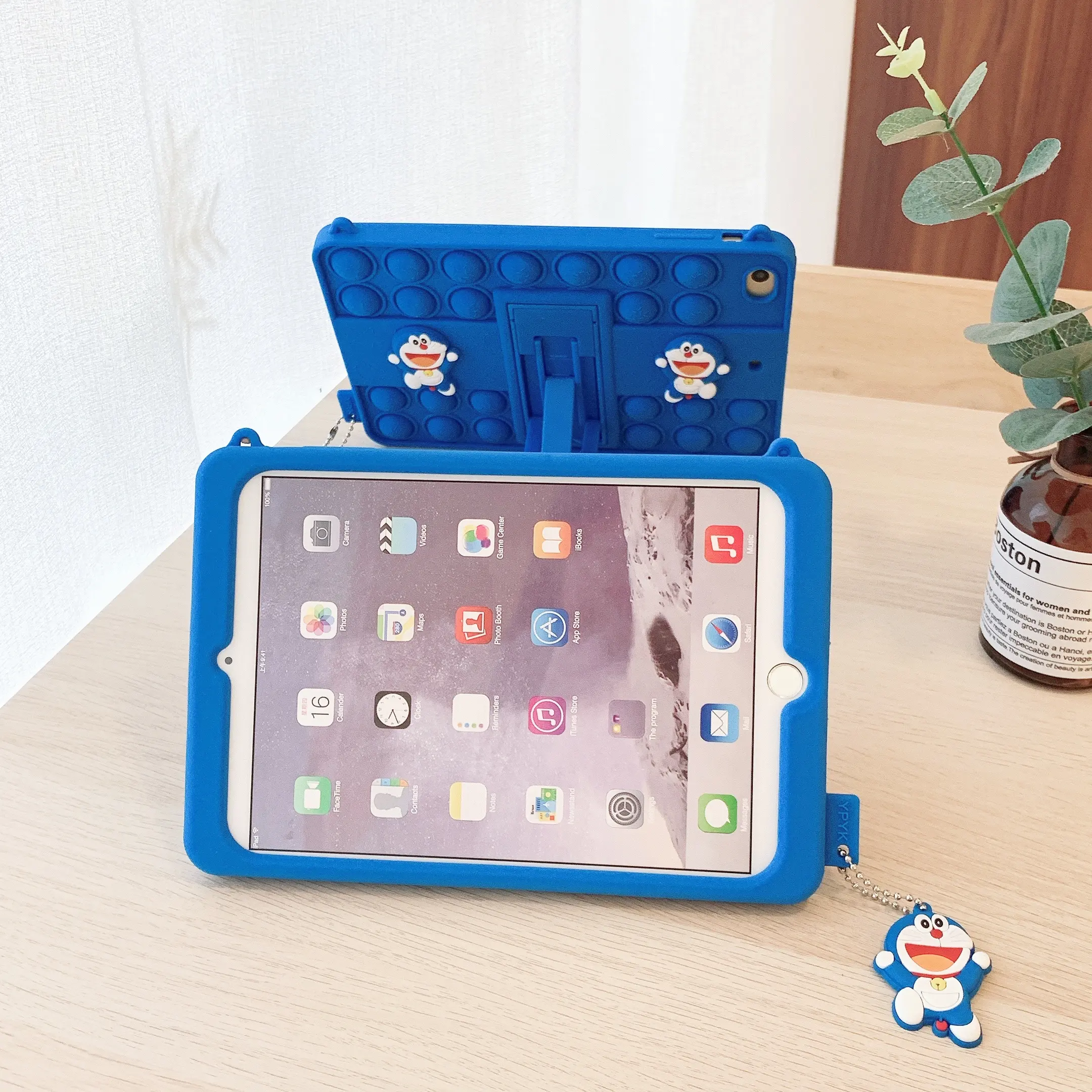Blue Jinglecat Design Fidget Toy Tablet Popit Case for Ipad mini 6 ipad 10.2/10.9/9.7" mix Sizes