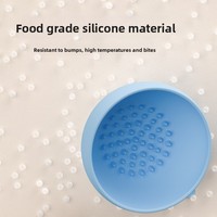 Gamelle anti-glouton en silicone de qualité alimentaire pour animaux de compagnie, avec ventouse intégrée, protection ergonomique du cou, pour chiens et chats