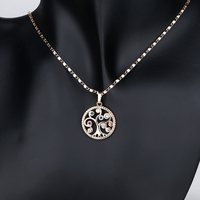 Parure de bijoux plaqués or 18 carats avec zircone incrustée à la main, boucles d'oreilles et colliers pour femme – Prix abordable