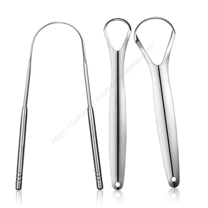 ที่ขูดลิ้นสำหรับผู้ใหญ่ ขายส่ง กำจัดคราบพลัค กลิ่นปาก ดูแลช่องปาก แปรงขูดทำความสะอาด ทำจากสแตนเลส - Product Image 3