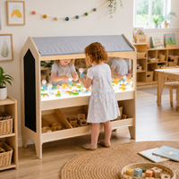 Ensemble de table sensorielle lumineuse en bois Montessori Reggio STEM pour la maternelle, la garderie, les enfants en bas âge