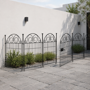 Recinto di Sicurezza Pieghevole in Ferro Nero per Cani, Design Ecologico Impermeabile, Altezza Personalizzabile, Modellazione 3D per Esterni e Fattorie - Product Image 1