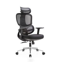 Chaise de bureau ergonomique en maille à dossier haut, pivotante à 360°, réglable, pour l'approvisionnement transfrontalier