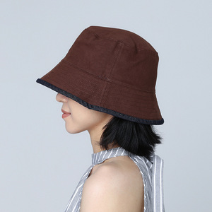 <b>Reversible</b> <b>Bucket</b> <b>Hat</b> Canvas Female Outdoor Sun Protection <b>Hat</b> Spring Autumn Casual Style - Product Image 5