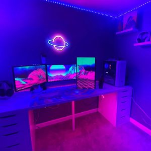 Insegne al <span class=keywords><strong>Neon</strong></span> LED in Acrilico Goldmore Planet per Decorazione Murale, Alimentate USB/Batteria con Alto CRI 95 - Product Image 6