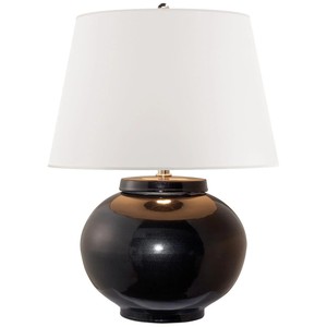 Lámpara de Mesa de Cerámica Azul Oscuro, Cuerpo de ABS, Base Moderna para Bombilla E26, para Dormitorios, Alimentación Eléctrica CA, para Hogar, Hotel, Vestíbulo, Oficina - Product Image 2