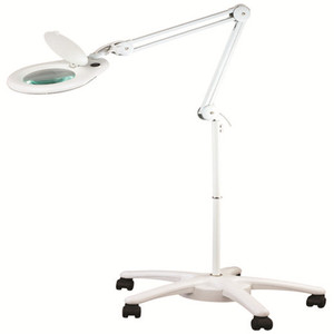 โคมไฟตั้งพื้นปรับระดับได้แบบ OEM พร้อมไฟ LED และขาตั้งแบบหมุนได้ สำหรับช่างเสริมสวย ดูแลผิวหน้า และใช้ในร้านเสริมสวย - Product Image 3
