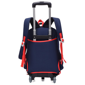 Student Children Cartoon Pull Rod <b>Backpack</b> Girl with <b>Wheel</b> Pull Rod <b>Wheel</b> School Bag Boy Trolley <b>Backpack</b> - Product Image 3