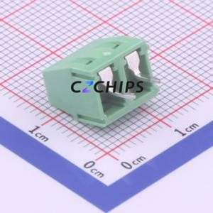 WJ127-5.0-2P <b>Screw</b> Terminal <b>Block</b> Through hole Component (THT),P=5mm Connector 1x2P 5mm Green Through Hole - Product Image 2