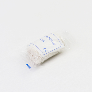 Benda <span class=keywords><strong>di</strong></span> cotone antirughe in spandex ad alta elasticità a scatto fisso a compressione per avvolgimento medico <span class=keywords><strong>di</strong></span> pronto soccorso per ferite calde - Product Image 4