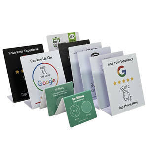 ป้ายแสดงข้อมูลโซเชียลมีเดียแบบไร้สัมผัสอัจฉริยะ NFC ขนาด A5 พร้อมคิวอาร์โค้ดแบบกำหนดเอง ป้ายแสดงข้อมูล NFC สำหรับรีวิว Google พร้อมขาตั้ง - Product Image 5