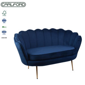 कार्लफोर्ड लक्जरी दो-सीटर लाउंज आर्मलेस सोफे पर अपार्टमेंट के उपयोग के लिए लिविंग रूम के कपड़े के लिए कमरे के कपड़े के लिए - Product Image 1