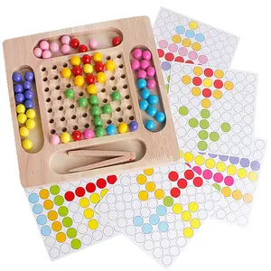 Eliminazione fai-da-te perlina Clip perlina Fine Motor Training gioco da tavolo Montessori in legno classificazione dei colori giocattoli educativi impilati