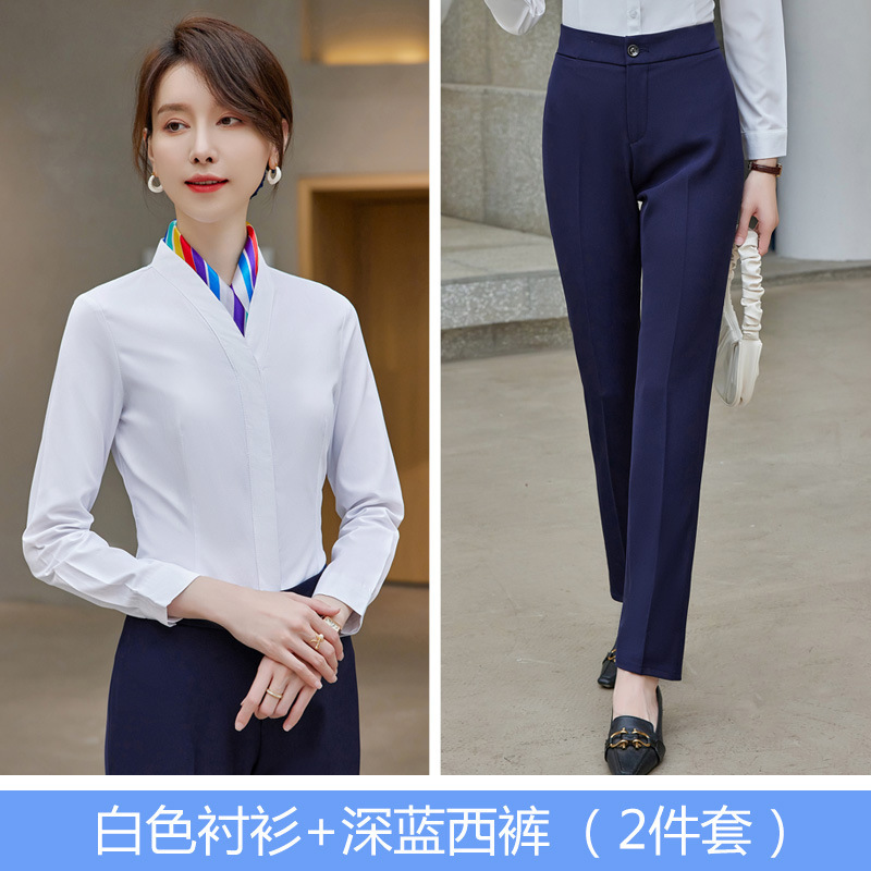 White shirt and trousers