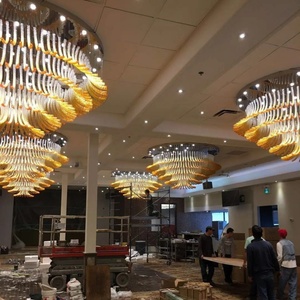 Lampe suspendue et lustre en verre d'art de style <span class=keywords><strong>Morning</strong></span> Glory le plus créatif pour le hall d'hôtel de luxe Luminaires décoratifs personnalisés - Product Image 3