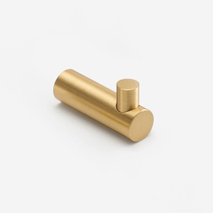 Gancho de Pared de Latón Sólido BECORA, Acabado Cepillado, Moderno y Decorativo, con Tornillos, para Colgar Bolsos, Sombreros y Toallas - Product Image 1