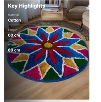 Tapis élégant en polyester et coton, doux, durable, écologique, pour salon, chambre, bureau, décoration intérieure