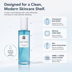 Gel Limpiador Facial Hidratante <span class=keywords><strong>de</strong></span> Marca Privada Beauty Cosmetics en Tubo, con BHA + Blue Tansy para una Piel más Clara - Product Image 2