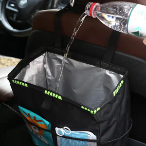 Wholesale Garbage Bin Waterproof Car Trash Bag Polyester Oxford cloth Waterproof Car Bin Bag with Handle Dropshipping