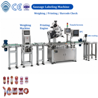 Máquina Etiquetadora Automática de Alta Precisión SKILT para Envasado de Alimentos con Impresora y Verificador de Peso, PLC, Rodamientos y Caja de Engranajes