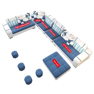 Muebles de sala de estar, <span class=keywords><strong>precio</strong></span> de fábrica, estilo de ocio, esquina seccional, tela de terciopelo de 7 plazas, cama reclinable extensible moderna - Product Image 6