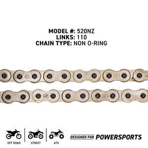 <span class=keywords><strong>Cadena</strong></span> de transmisión para motocicleta <span class=keywords><strong>520</strong></span>, <span class=keywords><strong>110</strong></span> eslabones, acero inoxidable, estándar, sin junta tórica, con eslabón maestro de conexión - Product Image 5