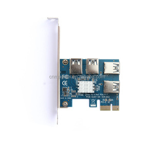 Extensión <span class=keywords><strong>Pci</strong></span>-e 1 a 4 tarjeta vertical <span class=keywords><strong>Pci</strong></span> divisores Pcie 1 a 4 elevadores multiplicadores Pcie 1X a convertidor externo 4 A Usb 3,0 - Product Image 3