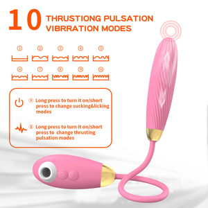 Vibrador 2 en 1 con Lengua Estimulante, Juguetes Sexuales con 10 Modos de Lamido Clitoriano y 10 Modos de Succión, Placer Sexual Anal, de Clítoris y de Pezones para Mujeres - Product Image 2