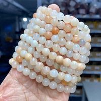 Bracelet extensible en perles rondes de pierres précieuses faites à la main, 6 mm, 8 mm, 10 mm, en aventurine glacée naturelle, vente en gros