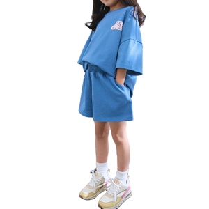 Set T-Shirt e Pantaloncini per Bambini con Stampa 3D Personalizzata, Maglietta con Grafica Oversize e Shorts, Outfit Estivo per Ragazze per Giochi <span class=keywords><strong>di</strong></span> Strada - Product Image 3