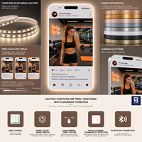 Miroir de salon LED créatif en forme de smartphone, style Instagram, rétroéclairé, pour studio de beauté, boutique, décoration, vente en gros
